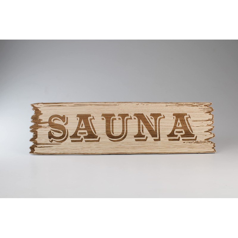 Generic Sauna Schild 3D Western Art Eiche Shabby Chic Deko
