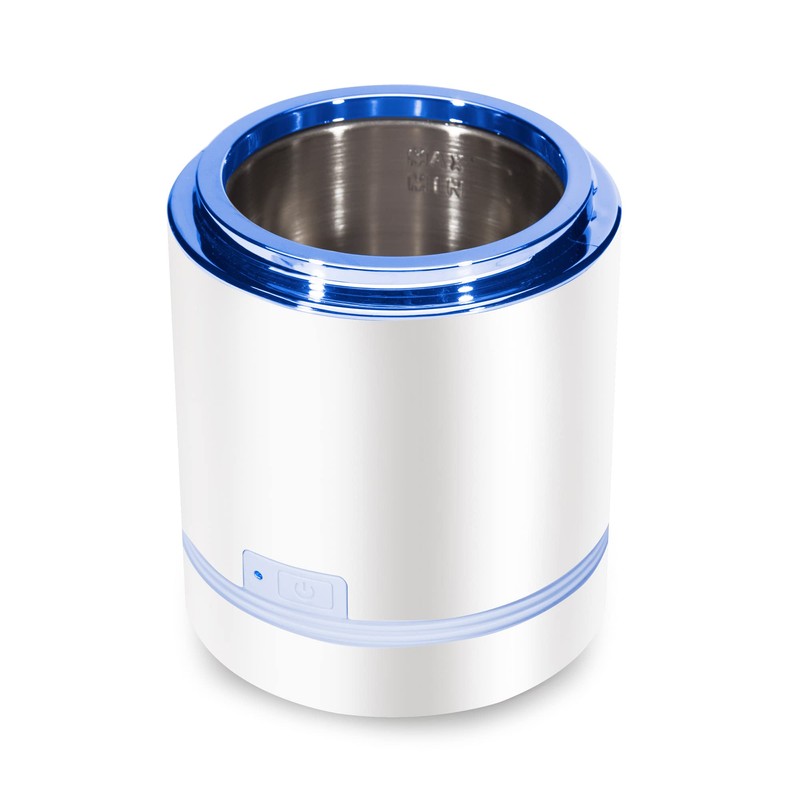 iSonic Compact Ultrasonic Jewelry Cleaner D1800, White and Sapphire Blue