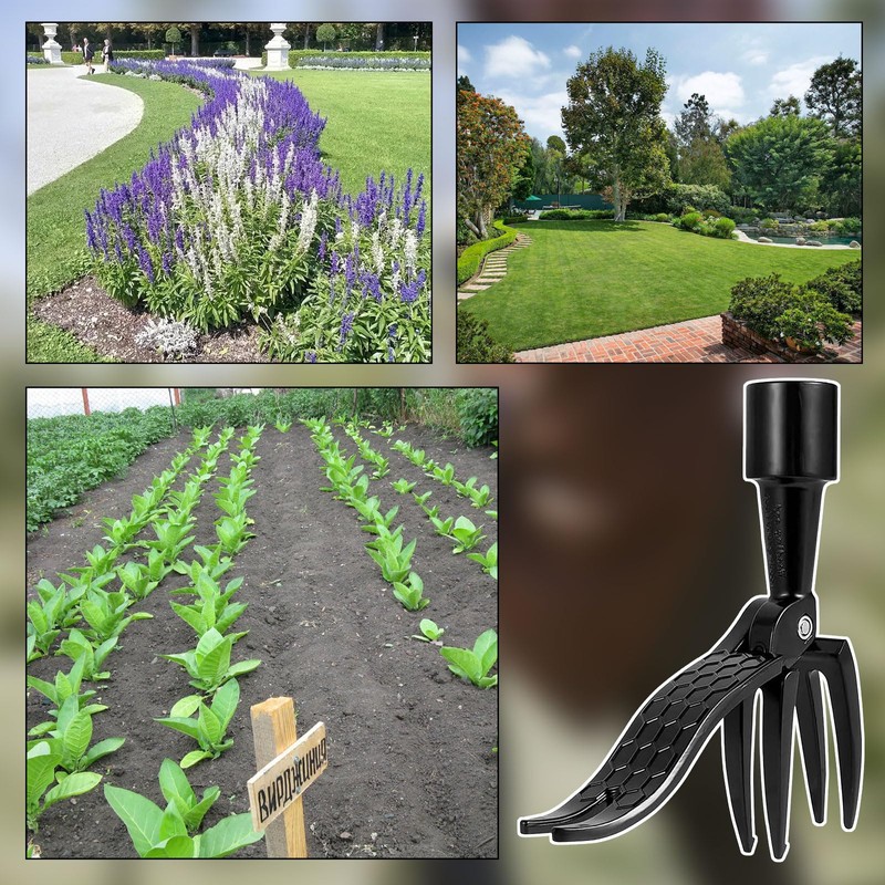 YIAJIA Weed Puller Tool,Stand Up Weed Puller with 4 Claws