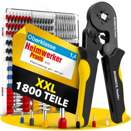 - Premium crimping pliers set incl. 1,800 wire end ferrules, professional pliers for electricians and craftsmen.