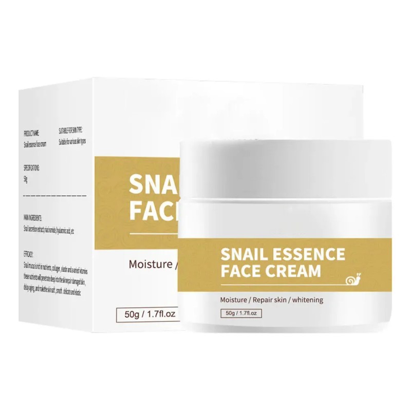 Crema Reparadora De Mucina De Caracol, Hidratante Facial De