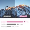 hdmi 2.1 switcher 8k@60hz, 4K@120Hz, 1080P@240Hz hdmi splitter 2 input,