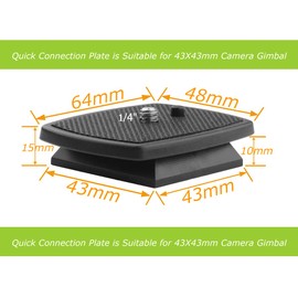 DSLR SLR Universal Camera Quick Release Plate, Quick Connection Plate, Quick Release QR Plate, Tripod Head Screw Adapter Mount for Camera Quick Release Plate Tripod Head Screw Adapter Mount