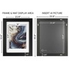 Frame Amo A1 23.4x33.1 Black Solid Wood Poster Frame, White