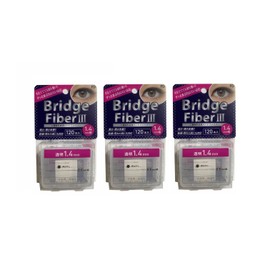 FD Bridge Soft Fiber Eyelid Drop Prevention Tape, Hard Type, Transparent 0.04 inches (1.4 mm) Wide, 120 Sticks, Set of 3