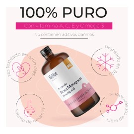 Aceite Rosa Mosqueta Serum Facial Dia Noche Tónico Anti Edad contorno de ojos Prensado en frío Todo Tipo De Piel Hebbe Cosmetics & Ludika 1 L