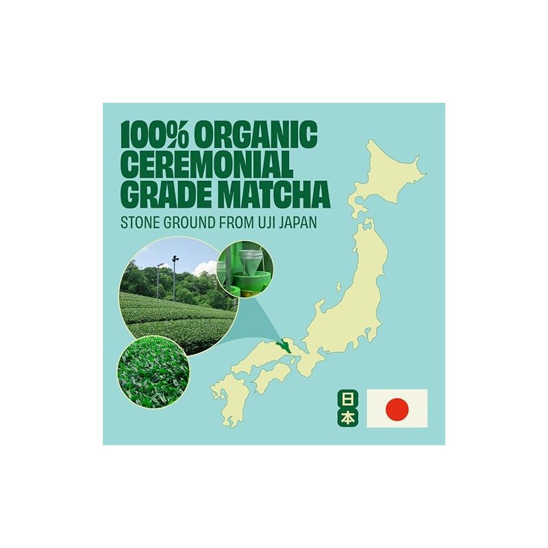 OSSU Organic Ceremonial Matcha Powder - Premium Japanese Green Tea