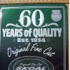 SKOAL "60 YEARS OF QUALITY" FRONT/BACK ENTRY DOOR DECAL 1994