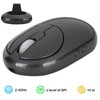Wireless Mouse with Charging Base 4 Port USB Hub 5