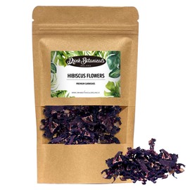 Drink Botanicals Ireland Edible Natural Dried Hibiscus Flower Petals | Eco Conscious | Non GMO, Vegan | 100% Natural | Dry Petals For Cocktail, Decorations, Distilling, Soap Making & Tea| 40 Grams