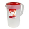 Rubbermaid Pitcher Classic 1 Gallon Clear Base, Red Lid