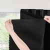 RYB HOME 100% Blackout Self Adhesive Portable Blackout Curtain, Black,
