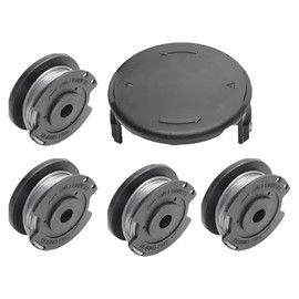 Grass trimmer thread spool, with spool cap, compatible with Bosch ART 23 SL, ART 26 SL, interchangeable with original spool (4 thread spools, 1 trimmer cover)