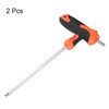 sourcing map 2pcs T-Handle Ball End Hex Key Wrench 5mm