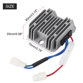 DC 12V Engine Voltage Regulator Rectifier AVR 178F/186F with 2 Plugs for Kde3500 5000 6500 6700 Generator