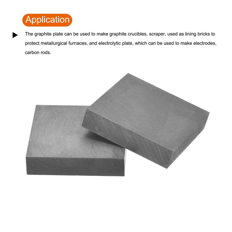 sourcing map Graphite Block Ingot Rectangle Graphite Electrode Plate 45