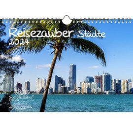 City Magic DIN A4 Calendar for 2024 Cities Travel Holiday Trip Seelenzauber