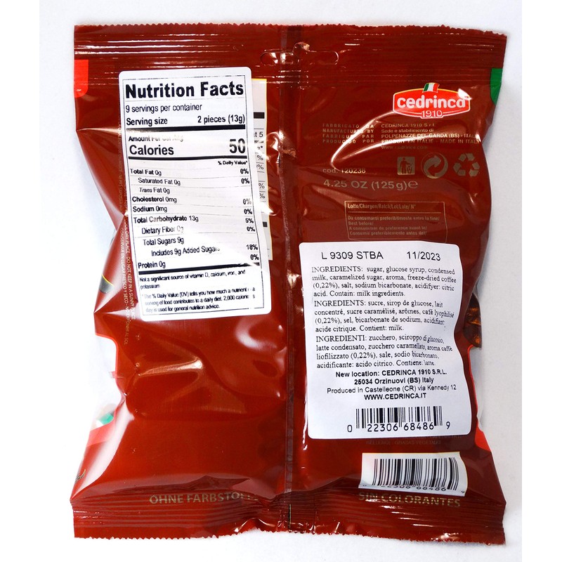 Cedrinca - Espresso Hard Candies, Two (2)- 4.25 oz. bags