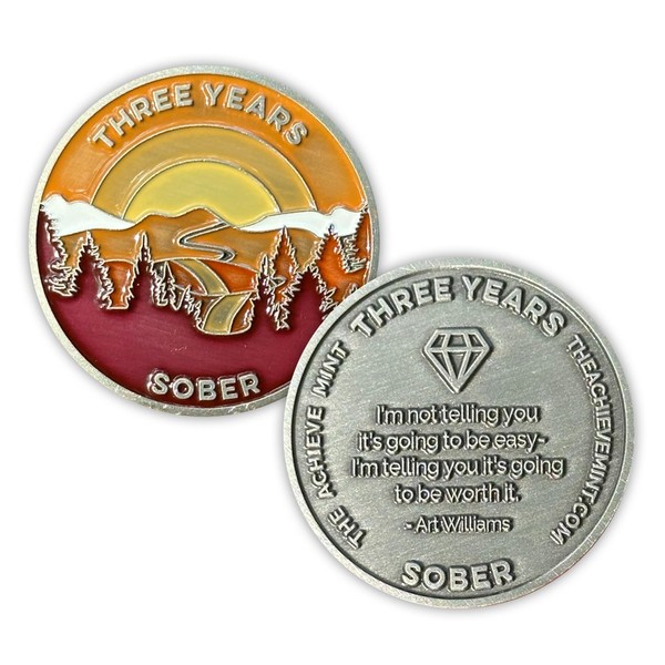 The Achieve Mint Three Year Sober Chip | 3 Years