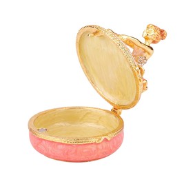 FASSLINO Ballet Girl Trinket Box Hinged Enameled Hand-Painted Figurine Ornaments Craft Unique Gift for Home Decor