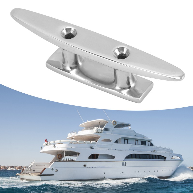 Stainless Steel Low Flat Top Boat Dock Cleat Marine Grade