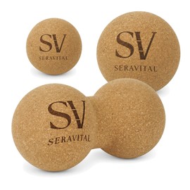 SeraVital Fascia Ball Set Cork: Massage Ball 6/8 cm and Peanut 8 x 8 x 16