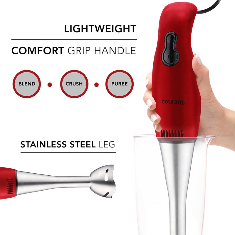 Courant 2-Speed Hand Blender w/ 200W, Stainless Steel Leg, Easy