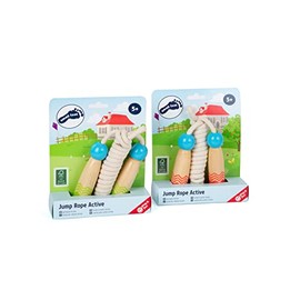 small foot Active Skipping Rope Made of FSC 100% Certified Wood, Set of 2, Movement Toy from 5 Years, 11872