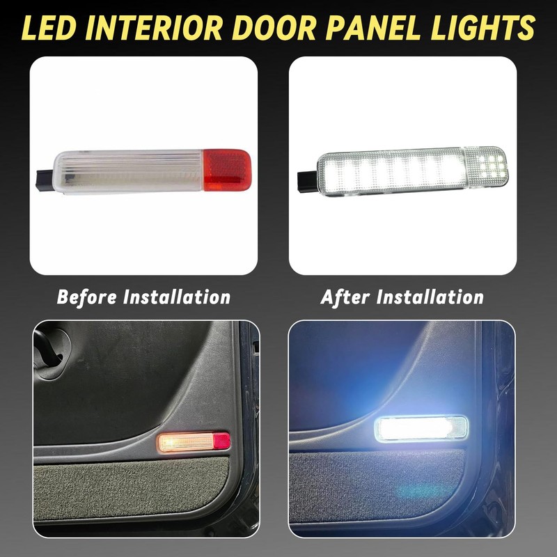 LED Door Interior Panel Courtesy Lights Door Warning Lamp Compatible