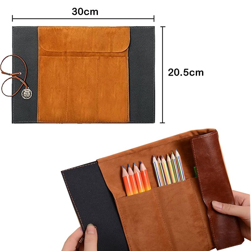 BetterJonny Leather Pencil Case, Vintage Pencil Case, Retro Pencil Case,