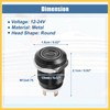 REPAIROCK 2pcs 12mm Interior Momentary Push Button Switch Metal Round