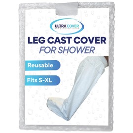 UltraCover Waterproof Leg Cover For Shower, Cast Shower Cover for Wounds and Bandages, Leg Cast and Injury Protector for Adults, Surgery Recovery Supplies