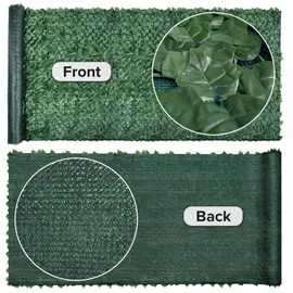 INFRANGE Artificial Faux Ivy Leaf Privacy Fence Screen, Expandable Hedges Wall Fence Greenery Decoration Panel for Garden, Outdoor, Home, Balcony 4FT x 14FT 2pcs
