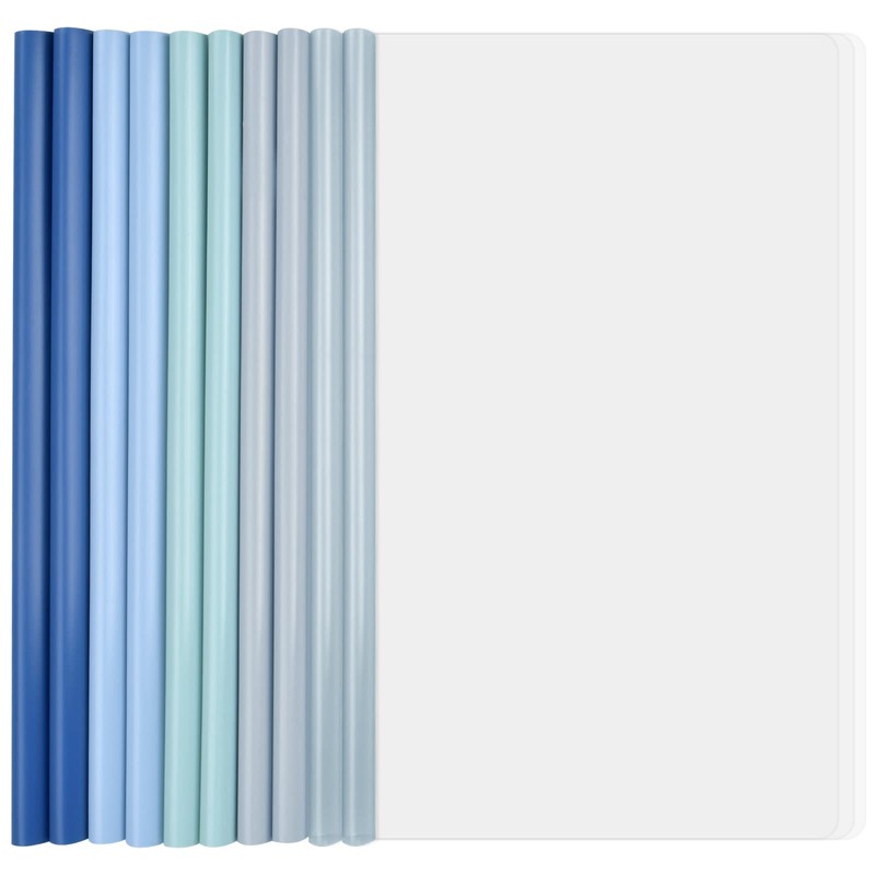 Pack of 10 Clear A4 Slide Binder Folder with Sliding