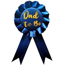 Alandra Party ROS-DADN Dad to Be Navy & Gold Foil Rosette, One Colour