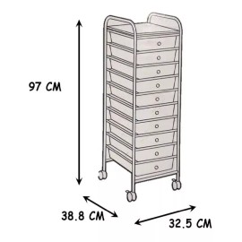 Seville Classic Carrito Multiusos Auxiliar  Para Salon De Belleza
