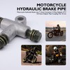 HISports Motorcycle Hydraulic Brake Lines 3-Way T Hose Connector for