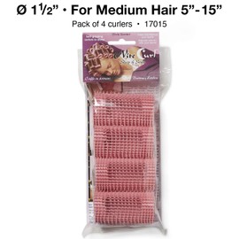 Olivia Garden Nite Curl Self-Gripping Curler For Setting While Sleeping (1 1/2" - 4 Count)