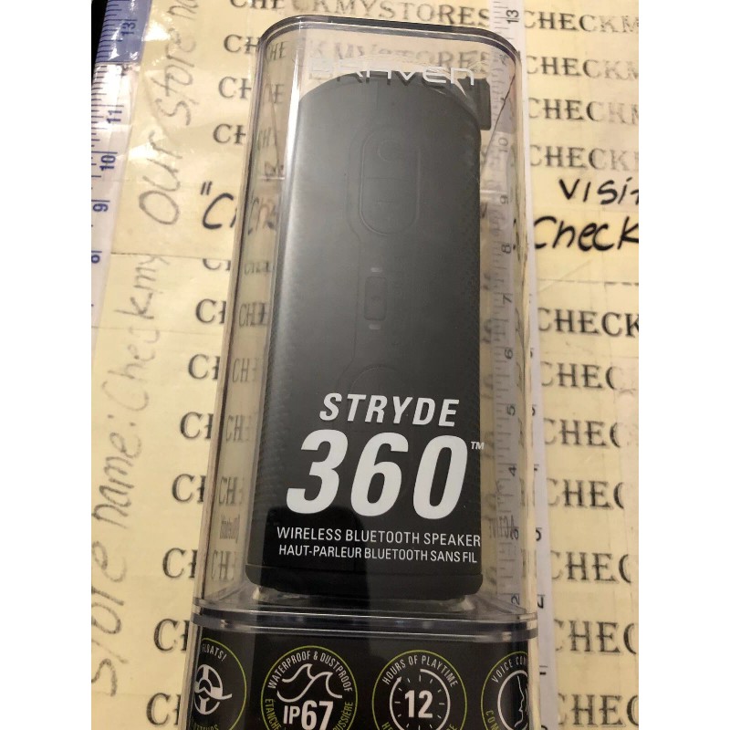 Braven Stryde Waterproof Portable Bluetooth Wireless Speaker W/ 360° Hd