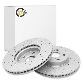Owaysafe Front for 2009-2019 Toyota Corolla Brake Rotors,for 2009-2014 Toyota Matrix, 2009-2010 Pontiac Vibe, 2008-2014 xD Drilled Slotted disc Brakes Vented Left Right Side Replacement 31505