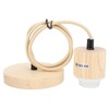 E27 Wooden Pendant Light Bulb Holder Vintage Lighting Accessory Wooden