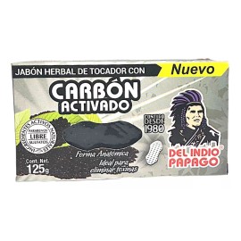 Del Indio Papago Jabón Facial Carbón Activado Del Indio Papago 125g Pack 10