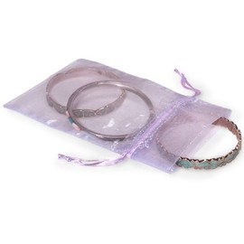 LAVENDER Organza Bags 3x4"with Satin Drawstrings 25 unit, 10 pack per unit.