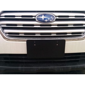 Front Metal License Plate Mounting Bracket for Subaru Legacy 2007–2025 – Set with 2 Long Screws + 4 Short Screws Tag Holder Adapter Kit, License Plate Tag Mounting – Car Accessories