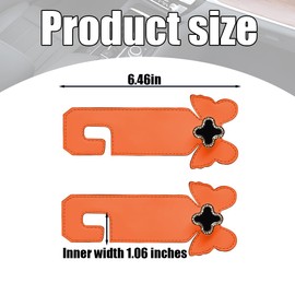 KHGUZ Bling Car Seat Headrest Hooks, 2PCS Butterfly Crystal Vehicle Hanger Holder for Storage Bag Purse, Diamond Rhinestone Auto Hanging Organizer Accessories, Universal for SUV, Sedan, Truck (Orange)