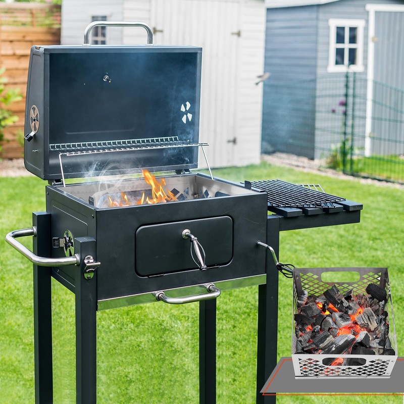 Pasimy 12 x 12 x 7.5'' Charcoal Fire Basket for