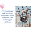 Black Heart Shape Code Lock Compact Mini Size with 3