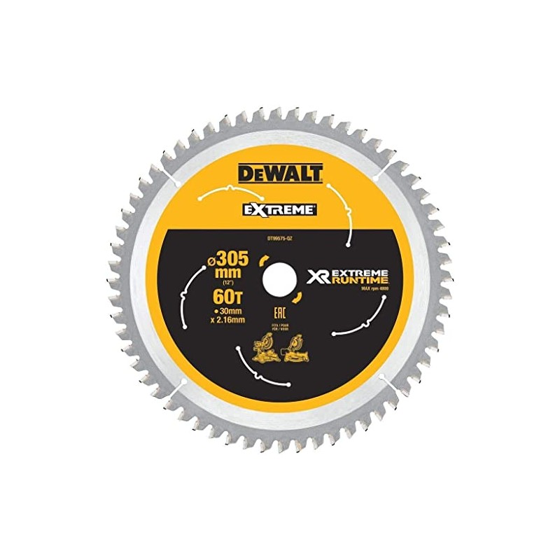 DeWalt XR Extreme Runtime Circular Saw Blade, 184 mm x