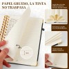 2pcs Libreta Pasta Dura, Cuaderno Profesional Libreta Negro