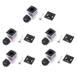 Solenoid Coil Plug, Waterproof Valve Accessories Plug Universal DC Transparent Hydraulic Durable Practical Screw Crimp Stable with Light Without Cable for Water Pressure Industrial 5Pcs(12V)